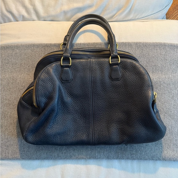 Beautiful vintage JCREW large, genuine pebble leather satchel. - Picture 7 of 14